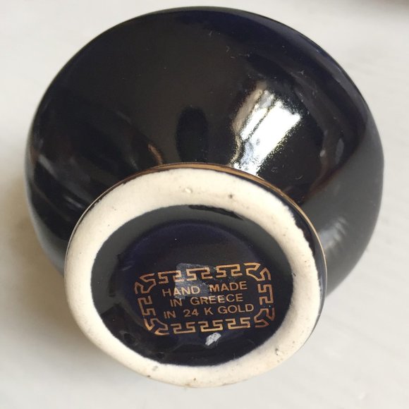 Lot of 4 Vintage Greek Mythology Ceramic w/ 24k Gold Trim: Trinket Vase Pitcher - Picture 12 of 12